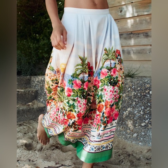 ZARA PRINTED LAYERED MIDI SKIRT - Picture 5 of 16